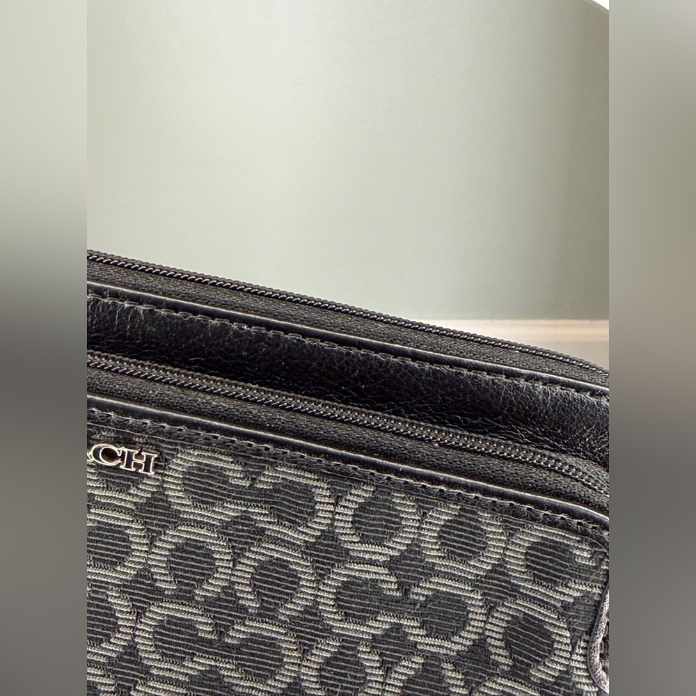 Coach Madison Needlepoint Signature Double Zip Wallet - Picture 7 of 15
